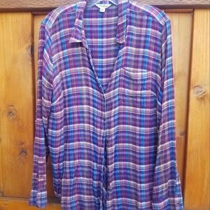 Lucky Brand WL Flannel Plaid Buttondown Shirt